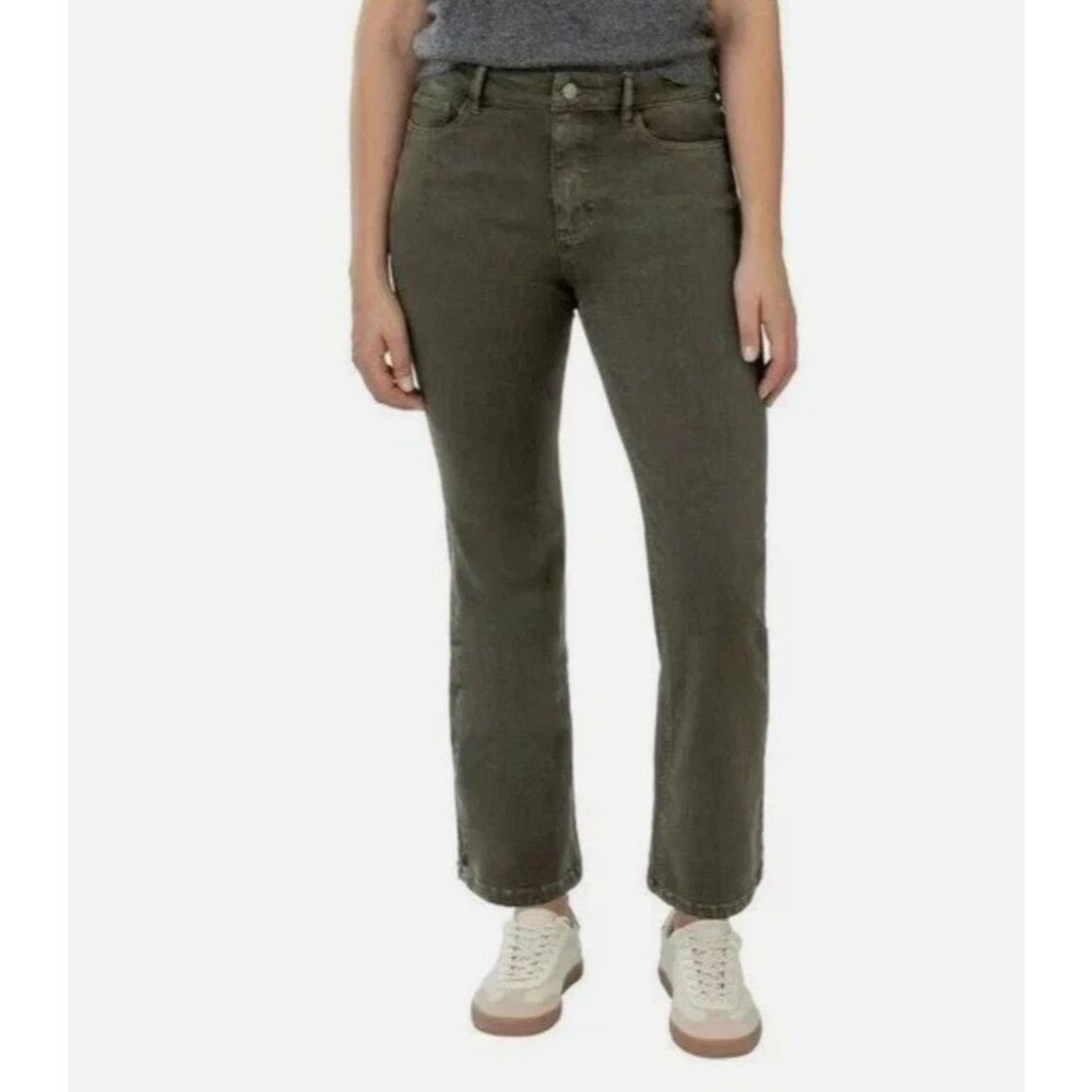 Well Worn High Rise Straight Pants Green Stretch Women’s Size 8/29 Casual